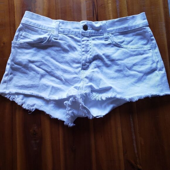O2 Denim White Jean Shorts Size L - Picture 1 of 9